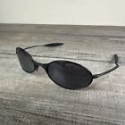 Vintage Oakley E Wire Mens Sunglasses Oval Metal Black Rare Black