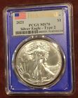 2021 Silver American Eagle PCGS First Strike MS70 Type 2