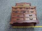 1970’s vintage large wooden mirrored jewelry box chest of drawers used  japan