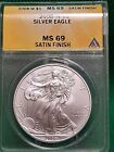 2008-W American Silver Eagle $1 MS69 Satin Finish