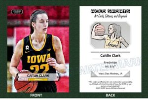 2020-21 Caitlin Clark Art Cards Editions & Originals Basketball Card Iowa