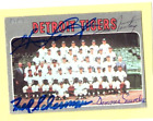 Autographed 1970 Tigers Team Card Scherman Lamont Sanders Marting TOPPS #579