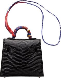 Hermès 6.5cm Black Lizard Kelly Twilly Charm. U, 2022. 2.5