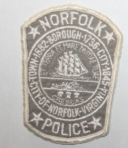 Very Old NORFOLK POLICE Virginia VA PD Vintage patch #45