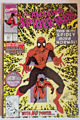 The Amazing Spider-Man #341 1990 Marvel Comics Comic Book POWERLESS Tarantula