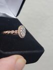 Kay 10k rose gold oval diamond ring 0.50ct size 8