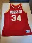 Champion Authentic Hakeem Olajuwon Houston Rockets NBA Jersey SIZE 44 Red 90s