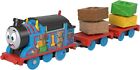 Thomas & Friends Toy Train, Wobble Cargo Thomas Motorized Engine w/2 Cargo Cars