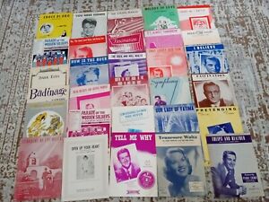 Vtg Lot Of 30 Pieces Of Sheet Music From 1930,s, 40,s & 50,s