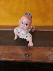 Vintage 1940’s Wind Up Celluloid Crawling Baby Doll Works