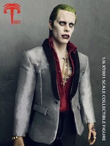 XT001 1:6 Joker Jared Leto Grey Suit Set 12inch Male Action Figure Doll Toy Gift