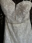 Davids Bridal Wedding Dress - Diamond Sequin Mermaid Trumpet Dress Size 16