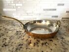 New Listing6” Hammered Copper Pan Tin Lined 4” Brass Handle - Dash Of That - India