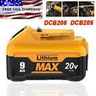 Pack For DeWalt 20V 20 Volt 9.0Ah Lithium Battery Max XR for DCB206-2 DCB205-2