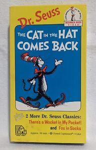 Dr. Seuss The Cat in the Hat Comes Back (Random House, 1989, VHS)