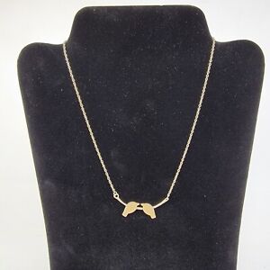 Womens Dainty Bird Necklace 18.5 Inches Silver Brass Color