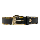 NEW Versace Couture Cintura Saffiano Leather Belt Black Men Size 95cm US 38