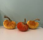 New Listing3 Vintage to Contemporary Plush Velvet Material Halloween Thanksgiving Pumpkins
