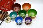 Singing Bowl set of 7 - Tibetan singing  bowls for seven chakra healing - yogas