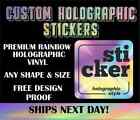 Custom Holographic Stickers Die Cut Stickers Waterproof Vinyl Personalized