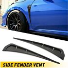 2pcs Carbon Fiber Car Side Fender Vent Air Wing Cover Trim Exterior Accessories (For: More than one vehicle)