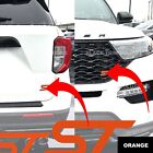 Orange Front Rear ST Tail Gate DECALS Overlay For Ford Explorer 2020-2024 ST