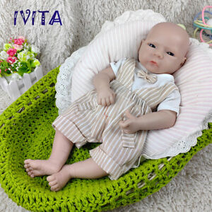 IVITA 18'' Soft Silicone Reborn Baby 6.6lbs Lifelike Handmade Silicone Boy Doll