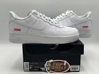 Brand New Nike Air Force 1 Low Supreme Box Logo White 2020 Size 9.5 Authentic