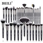 OpulentBlend Professional Makeup Brush Set: Deluxe Black Edition
