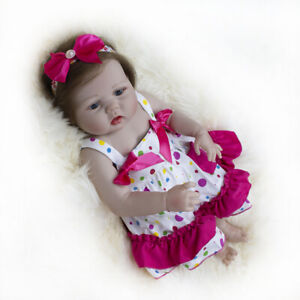 Realistic Reborn Baby Dolls Full Body Vinyl Silicone Lifelike Newborn Girl Gift