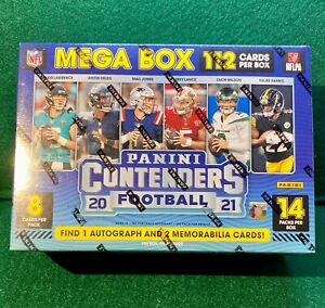 2021 Panini Contenders Football MEGA BOX Sealed New - 1 Autograph 2 Mem Cards