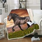 SMTBAY 3D Horse Print Throws Blanket Soft Blanket Couch Blanket （Throw 60