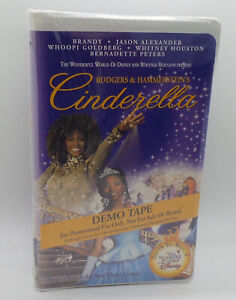 Disney Cinderella Whitney Houston VHS Clamshell Sealed Demo / Screener