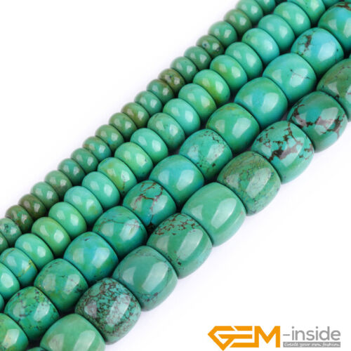 Natural Stone Vintage Old Turquoise Rondelle Spacer Beads For Jewelry Making 15