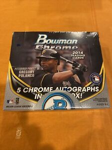 2014 Bowman Chrome Baseball Jumbo Hobby Box Sealed 5 Autos Betts Bryant Abreu RC