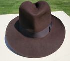 Fedora Hat Size 7-3/8” Indiana Jones Raiders Style Brown Rabbit fur Felt