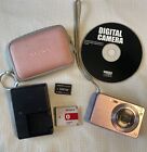 Sony Cyber-Shot DSC-W120 7.2MP Digital Camera Pink Battery Charger Case Card