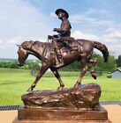 Vintage Bronze Sculpture of a Horse & Rider - Robert Scriver!