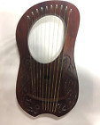 Lyre Harp 10 String Solid Wood Handmade Bridge Carved with Tuning Wrench Extra S