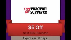 Tractor Supply Co. Coupon Discount “Get $5.00 Off $25.00” Lowes Home Depot Card!