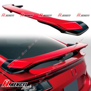 FOR 2022-2024 HONDA CIVIC HATCHBACK RED HP STYLE REAR TRUNK SPOILER WING