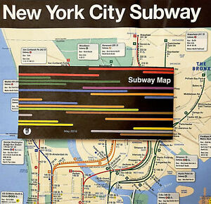Full Size New York City MTA Transit NYC Subway Train Railroad Map Latest Version