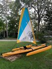 Hobie Mirage Adventure Island, single sail kayak, yellow, Mirage driv