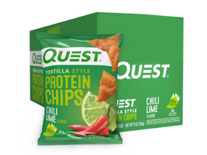 Quest Tortilla-Style Protein Chips, Low Carb, Baked, Keto-Friendly, 8 Pack