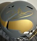 Daunte Culpepper Minnesota Vikings Slate Full Size Helmet Gold Ink Very Nice🔥
