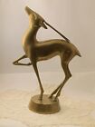 Vintage Brass MCM Large Antelope Gazelle Impala Deer Figurine Heavy Africa