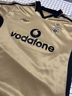 Vtg 2002 Manchester United Centenary Kit Jersey Size Large Umbro Gold Vodafone