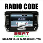SEAT CODES RADIO ANTI-THEFT UNLOCK STEREO SERIES RNS510 RCD300 PINCODE SERVICE