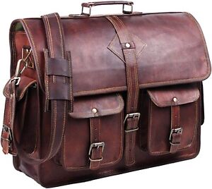 Men's Vintage New Brown Genuine Leather Messenger Laptop Satchel S Shoulder Bag