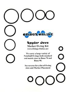 Spyder Java Paintball Marker O-ring Oring Kit x 2 rebuilds / kits
